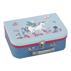 maleta carton infantil con asa unicornio