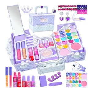 set maquillaje infantil maleta violeta