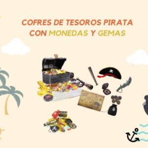 Cofres de Tesoros Pirata con Monedas y Gemas