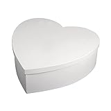 Rayher Hobby 67293102 Caja de papel maché, color blanco, 30 cm de diámetro, 10 cm