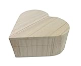 Pracht Creatives Hobby Forma de corazón, Caja de Madera con bisagras y Tapa abatible, Aprox. 13 x 13 x 6 cm, Ideal como Regalo, joyero o para...