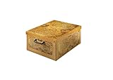 Kanguru Caja organizadora de almacenamiento ropa, para almacenaje decorativa en carton, 25x35x17,5 cm, para armario, baul, zapatos, calcetines,...
