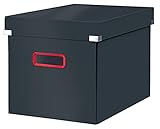 Leitz, Caja de Almacenaje Grande Click and Store con Tapa, Cartón Duro de Primera Calidad para tu Hogar y Oficina, Gama Cosy, Gris Terciopelo,...