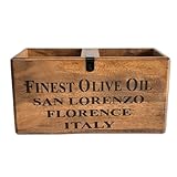 ACL Caja de madera vintage – mejor almacenamiento de botellas de aceite de oliva ideal para el hogar, cocina, decoración de restaurante –...