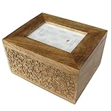 Purity Style - Caja de recuerdos de madera con marco de fotos integrado