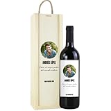 Genérico Botella de Vino Personalizada Caja Regalo Pareja Amigo Amiga Novio Novia San Valentín Cumpleaños (Solo Botella)