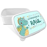 LolaPix Caja merienda personalizada. Regalos personalizados. Caja merienda con nombre y curso. Apta para microondas y libre de BPA, filatos y...