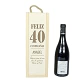 CALLE DEL REGALO Regalo personalizado, Caja de vino personalizada: Caja de madera para una botella de vino, Un regalo original, una caja grabada...