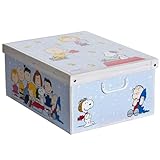 Kanguru SNOOPY PEANUTS, Caja organizadora de almacenamiento ropa, para almacenaje decorativa en carton, 39x50x24 cm, para armario, baul, zapatos,...