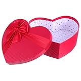 DEARMAMY 1 Caja De Regalo De Cartón En Forma De Corazón Con Tapa Cajas De Flores En Forma De Corazón Dulces De Chocolate Caja De Regalo Para...