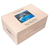 Creative Deco Caja con tu Foto y Texto Personalizado - Idea de Regalo Personalizada | Cajas Madera de Recuerdos Personalizadas | Para Mujeres...