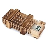 FunX Caja fuerte de madera con compartimento secreto – Caja de regalo creativa para bodas, cumpleaños, consagración juvenil, boda de madera...
