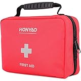 HONYAO Botiquín de Primeros Auxilios, Bolsa Médica de Emergencia 220 Piezas - Kit de Supervivencia para el Casa, Automóvil, Oficina,...