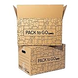 Cajas de Cartón para Mudanza y Almacenaje, embalaje grandes de 50x30x30 | Pack de 5 Unidades | Resistentes y Espaciosas para empaquetar,...