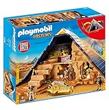 PLAYMOBIL History 5386 Pirámide del Faraón, con Funciones secretas, Juguetes para niños a Partir de 6 años