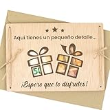 CONTRAXT Tarjeta para Regalar Dinero original. Ideas regalos creativos Tarjeta de madera y sobre Forma original regalar dinero Sorpresa hucha...