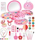 Ophy Maquillaje para Niñas - 64PCS Maletin Naquillaje Niñas Set Maquillaje Niña Maquillaje Lavable para Niñas Regalo de Princesa Kit...