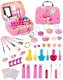 Beeyouk Maquillaje para Niñas,Set Maletin Maquillaje Niñas Juguetes Niños 3 Años,Maquillaje Niñas Juguete de Princesa Lavable,Juego de...