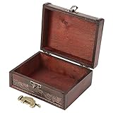 Hztyyier Caja de Almacenamiento de Madera Vintage Antiguo Organizador de Almacenamiento Decorativo Antiguo Organizador de Joyas Treasure Box con...