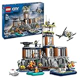 LEGO City Isla Prisión de la Policía, Regalo Navideño para Niños y Niñas de 7 Años o Más, Helicóptero, Barco, Lancha y Cárcel de...