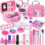 Purpledi Kit de Maquillaje Niñas , 30 Piezas Lavable, Set Maletin, Juegos de Belleza Cosméticos, Regalos No-Tóxicos para Princesas 3 4 5+...