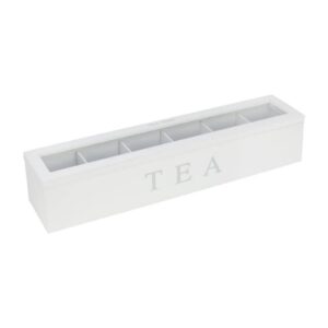 com-four® Caja de té con 6 Compartimentos