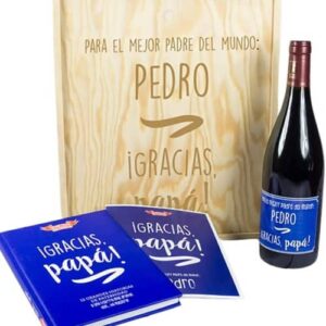 Kit con Botella de Vino Personalizada