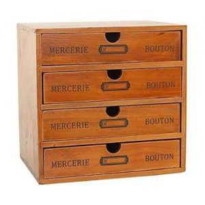 caja vintage madera con cajones