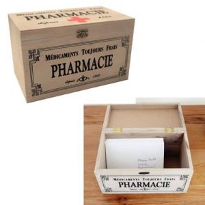 caja madera farmacia