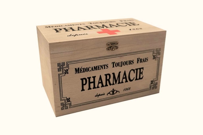 Caja madera Farmacia