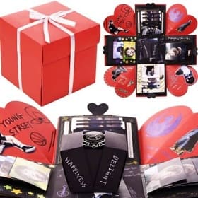 Caja de explosión para novio, caja de regalo explosiva, regalo de  aniversario de 1 año para novio, regalo de aniversario de papel, ideas de  cumpleaños de caja sorpresa -  España