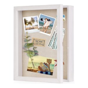 caja de pared con marco para fotos ventana de vidrio