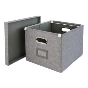 caja de almacenamiento con tapa para archivadores colgantes