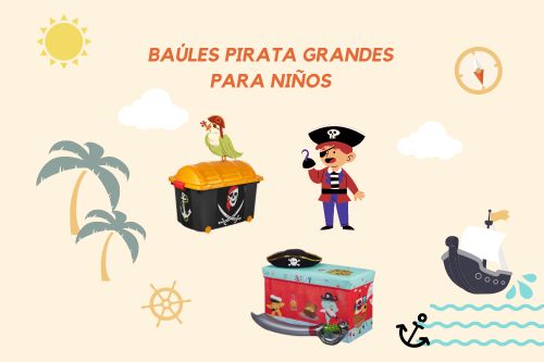 baúles pirata grandes para juguetes niños